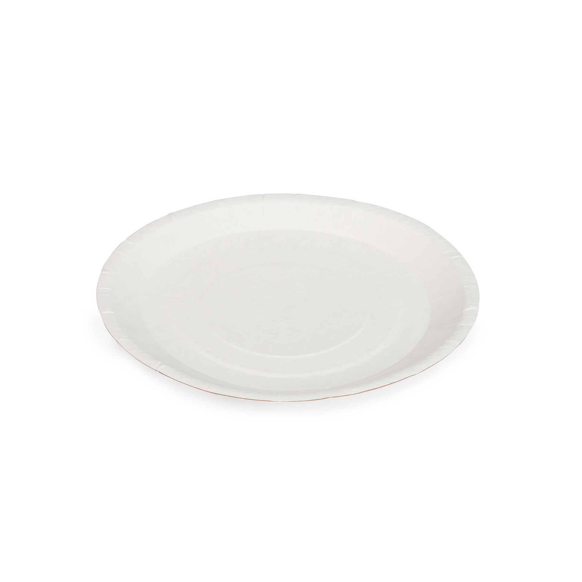 Тарелка бумажная без ламинации 180 мм белая ЭКО