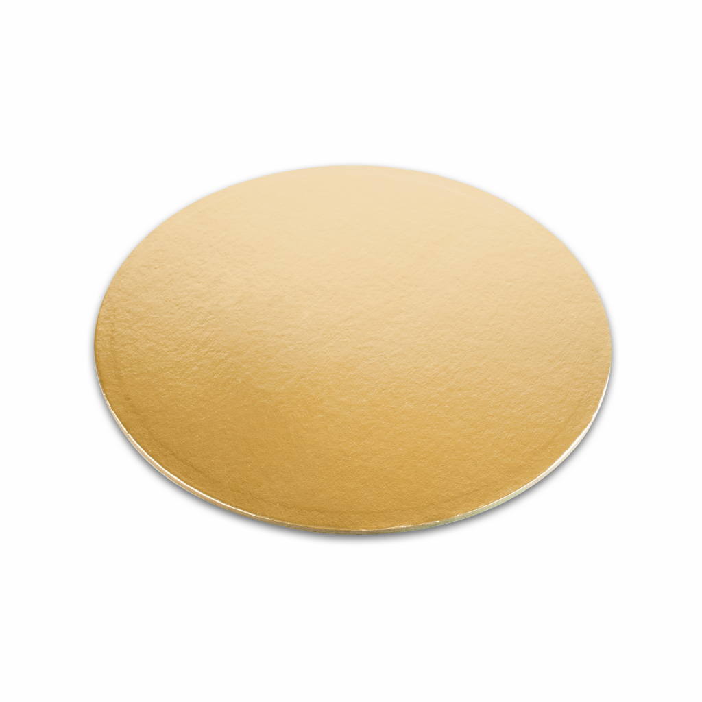 Подложка для торта круглая диаметр 240 мм толщ. 3,2 мм золото