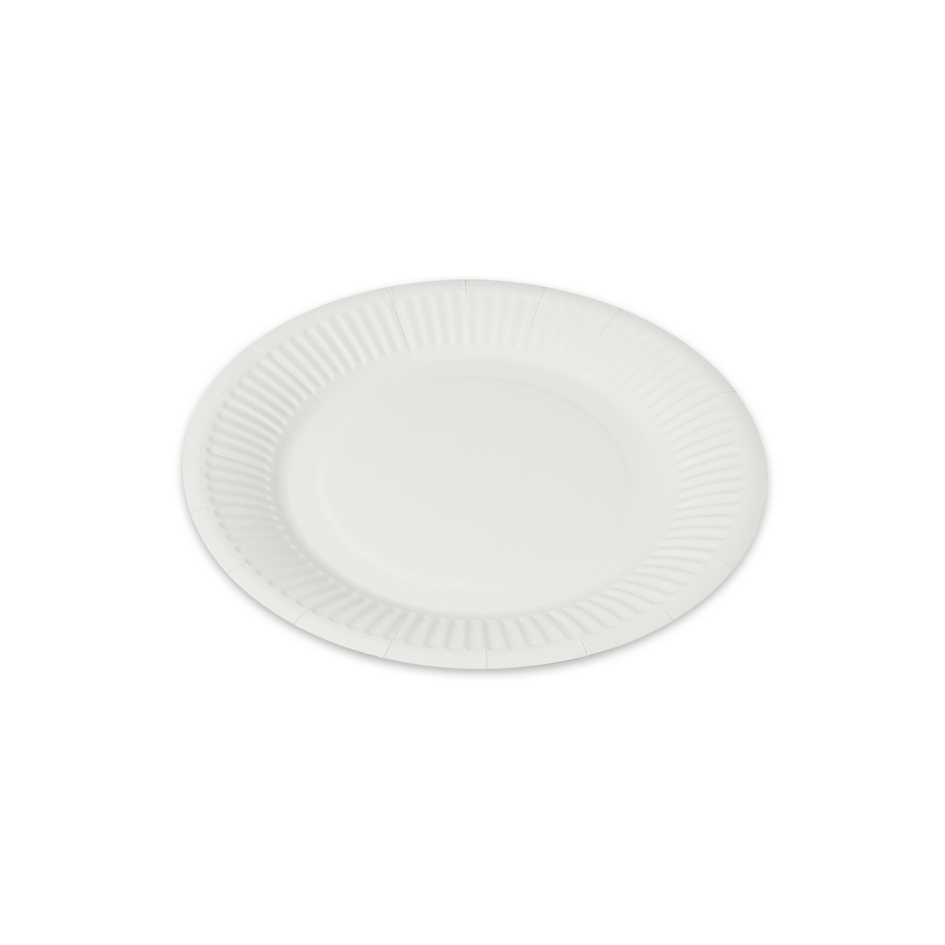 Тарелка бумажная мелованная 180 мм белая