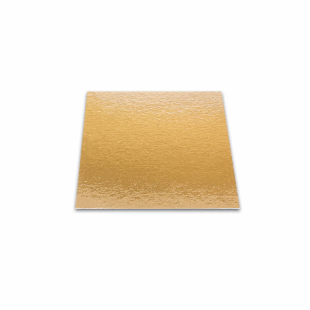 Подложка для торта квадратная 150*150 мм толщ. 0,9 мм золото
