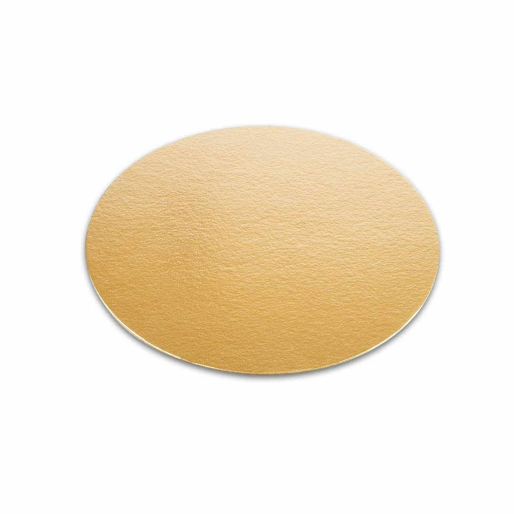 Подложка для торта круглая диаметр 220 мм толщ. 1,5 мм золото