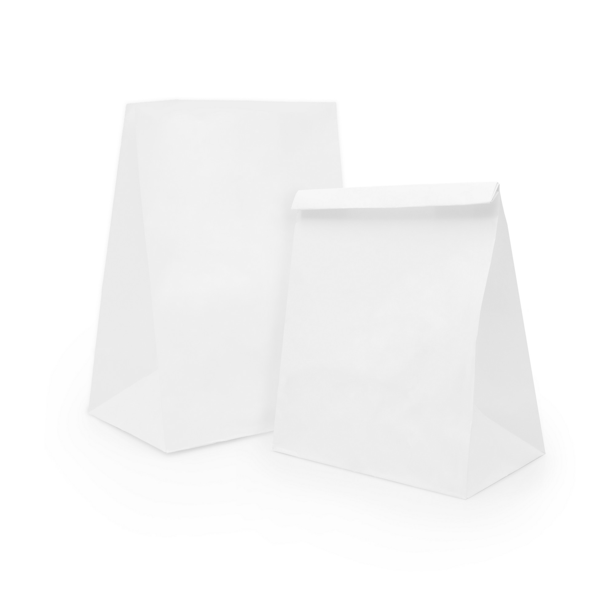 Бумажный пакет с прямоугольным дном 260*150*340 мм белый