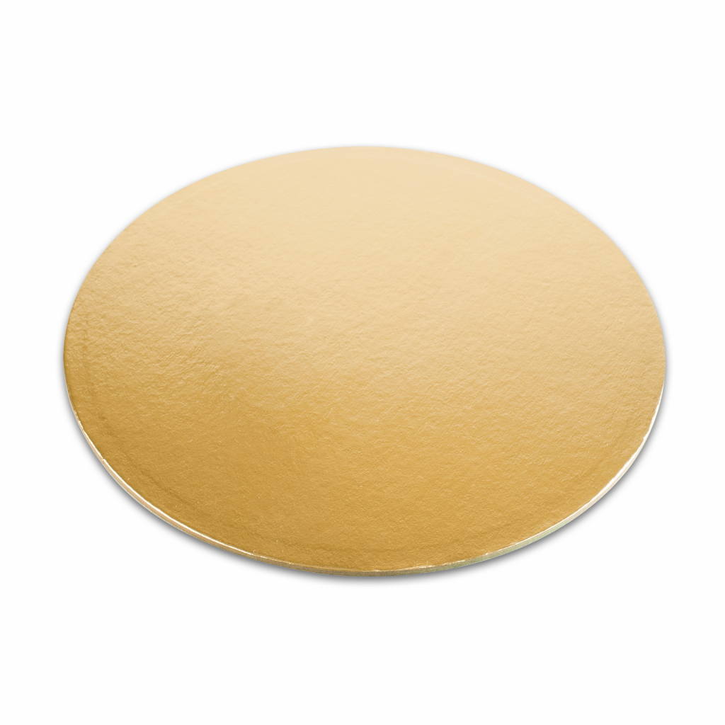 Подложка для торта круглая диаметр 300 мм толщ. 3,2 мм золото