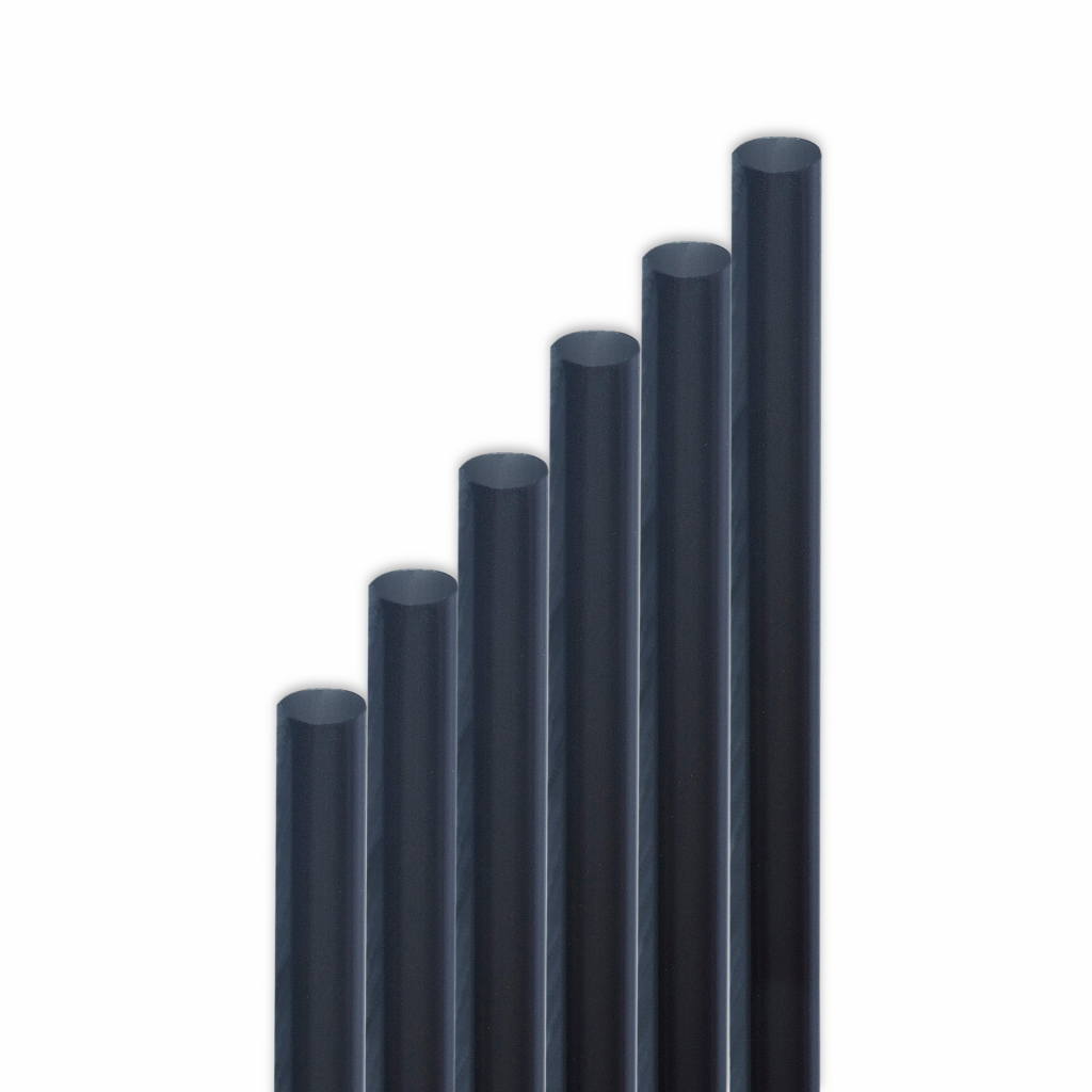 Трубочки пластиковые 125*5 мм черные