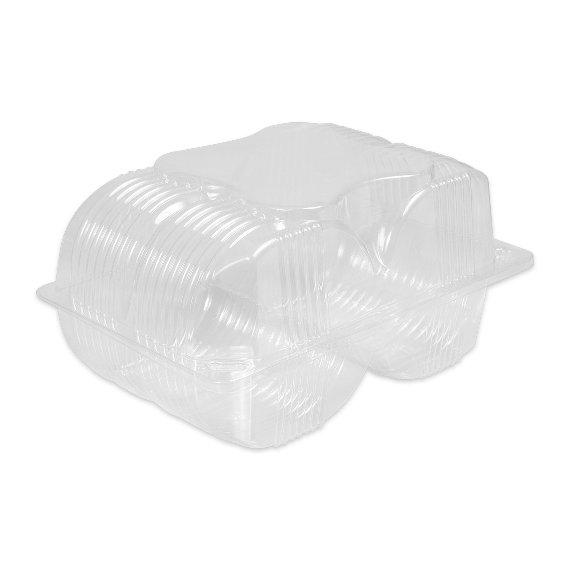 Контейнер пластиковый для кондитерских изделий 4 секции прозрачная