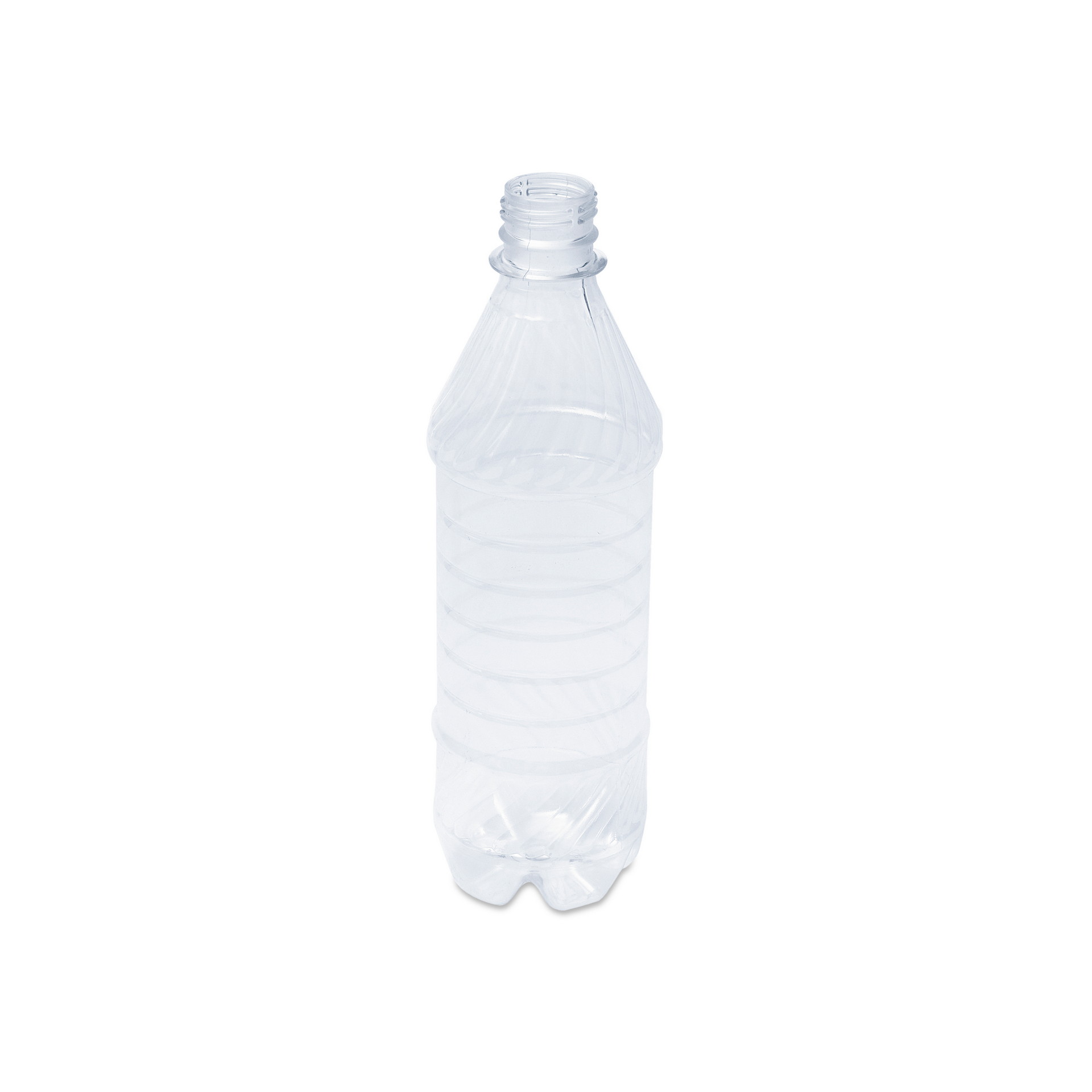 Пластиковая бутылка круглая 500 мл с ребрами жесткости горло 28 мм
