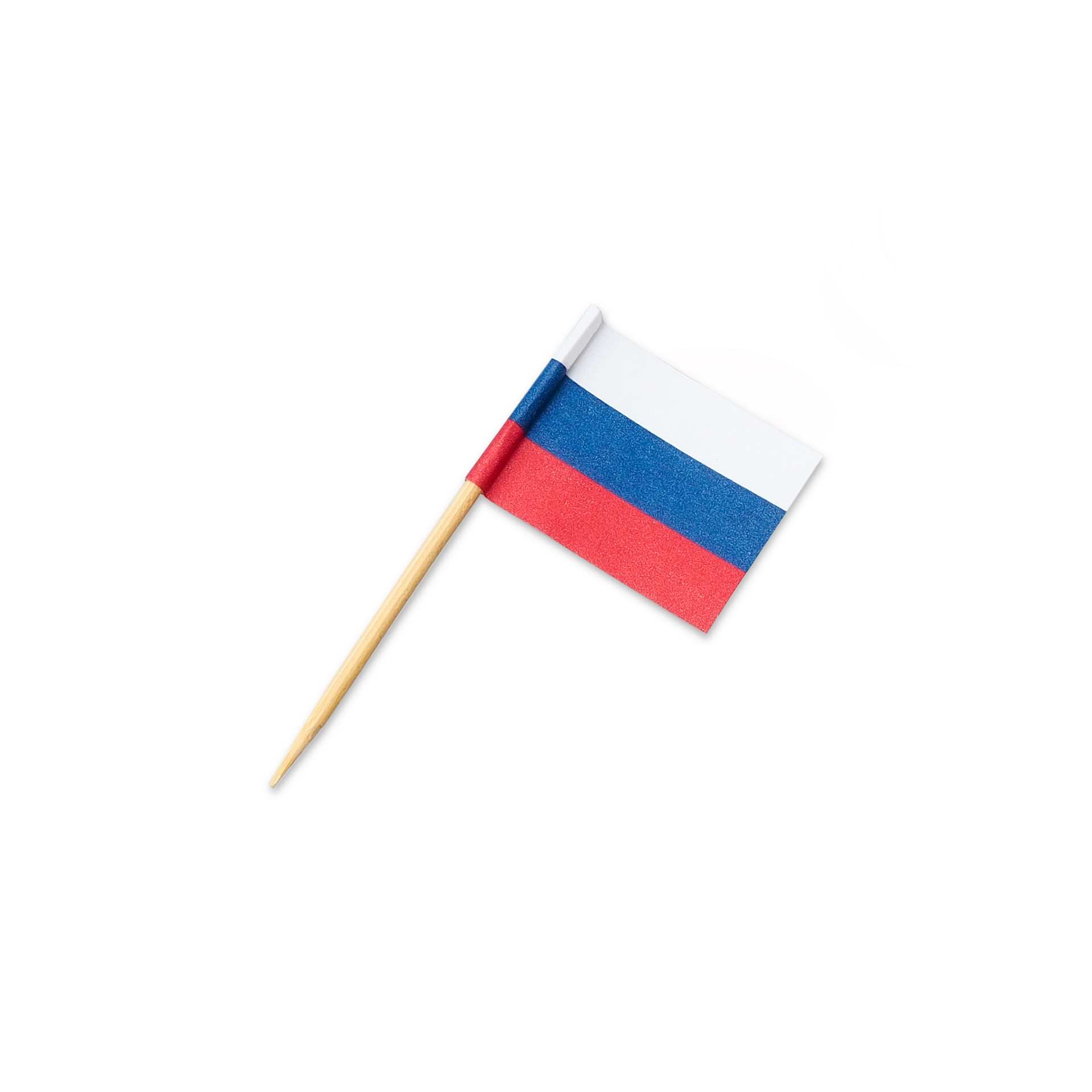 Пика бамбуковая "Флаг России" 65 мм