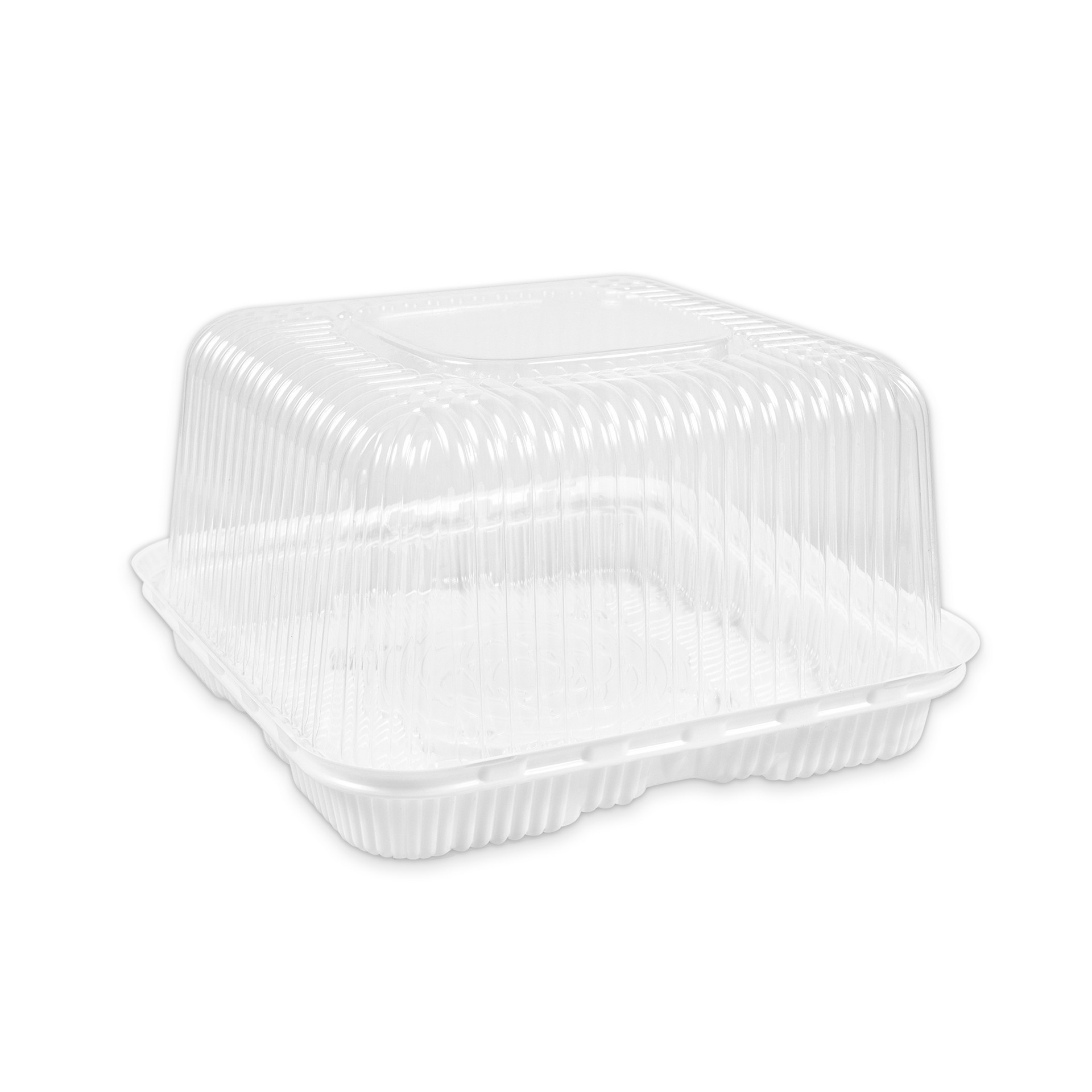 Коробка пластиковая для торта 200*200*130 мм с прозрачной крышкой в комплекте
