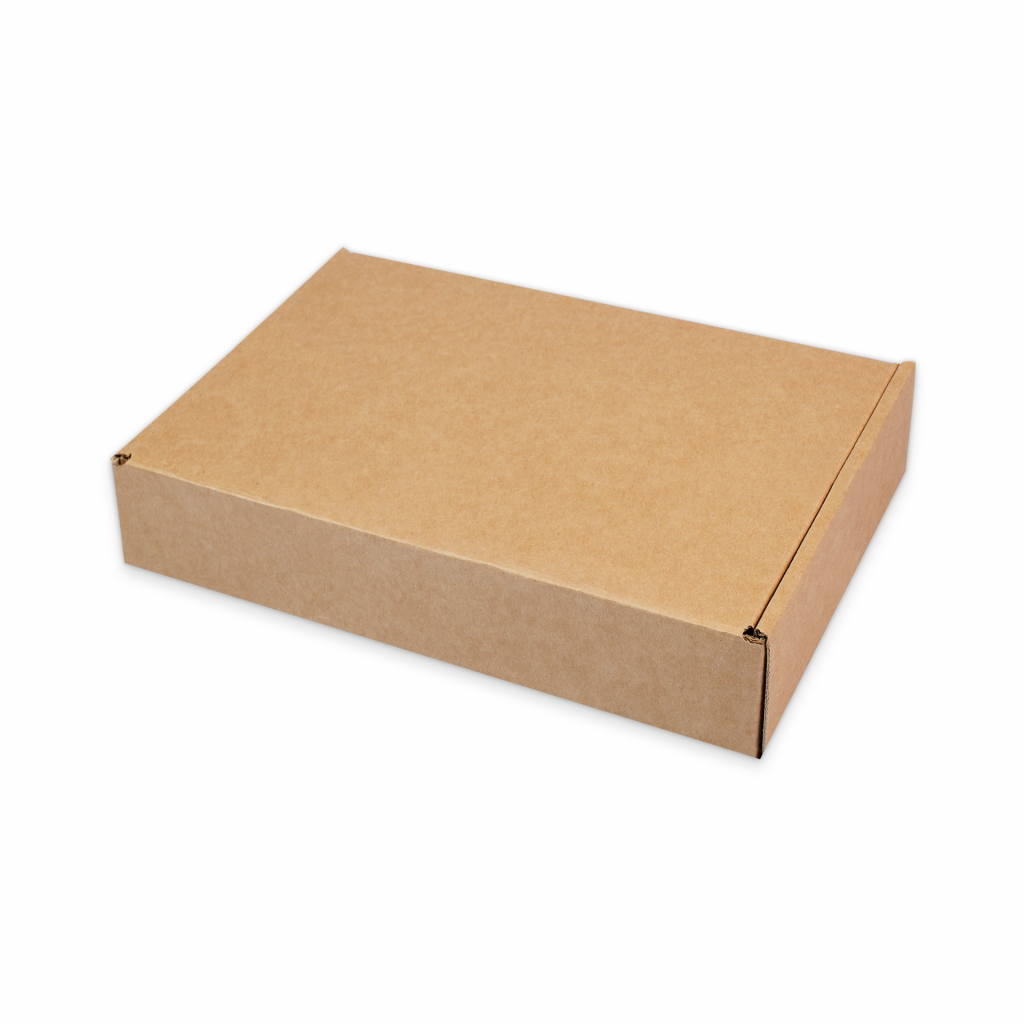 Коробка для пирога бумажная 170*270*50 мм темный крафт