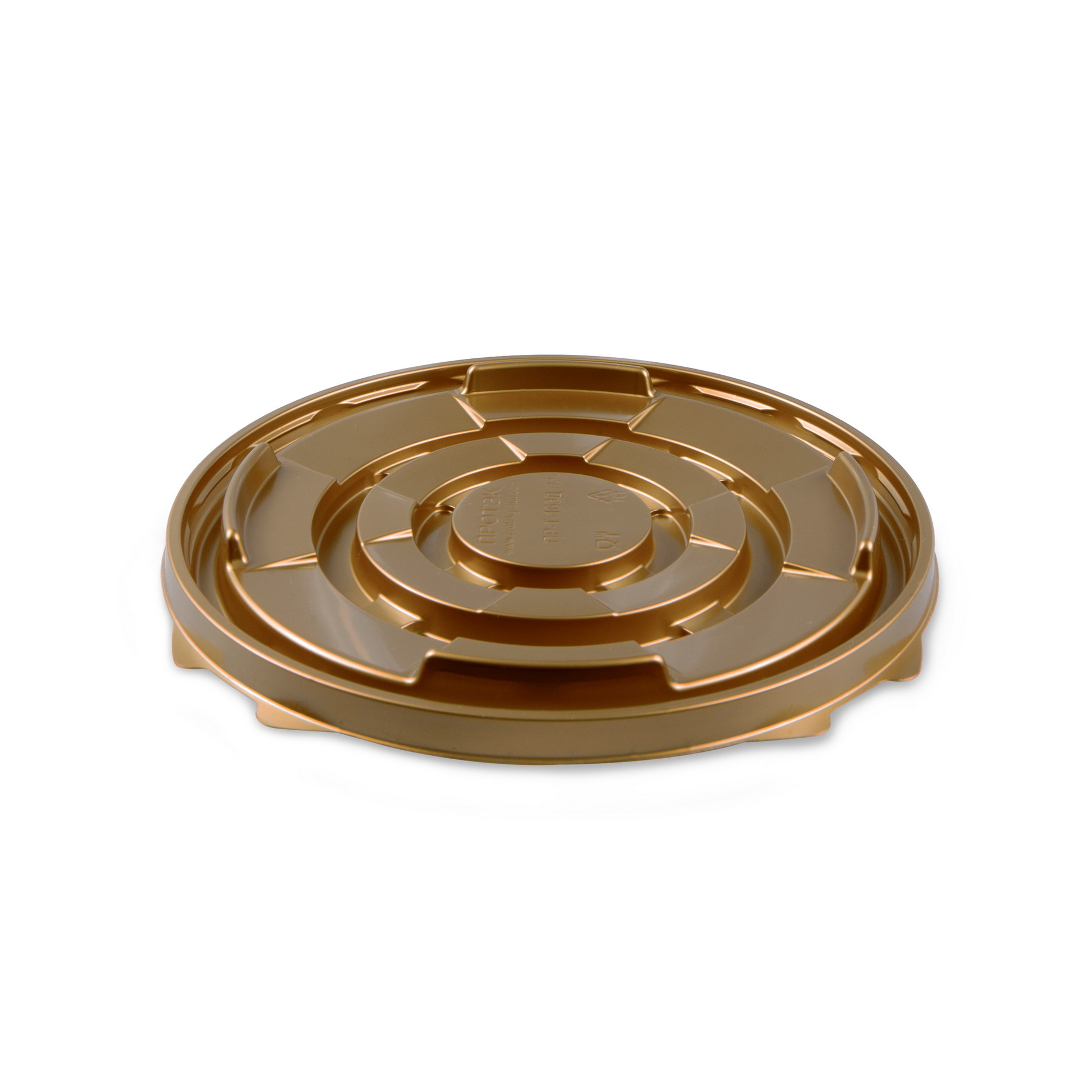 Дно пластиковое для торта диаметр 164 мм золотое премиум