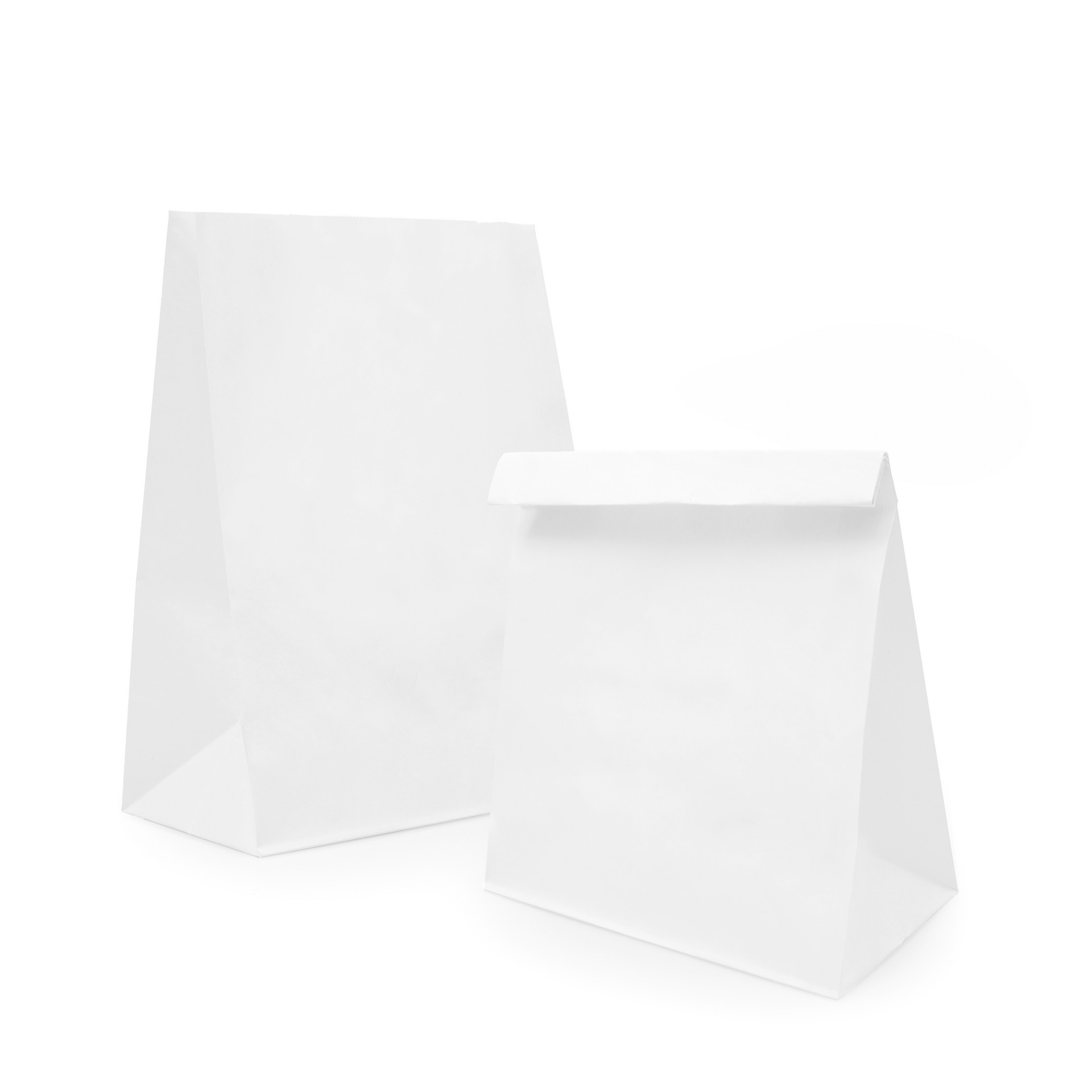 Бумажный пакет с прямоугольным дном 220*120*290 мм белый
