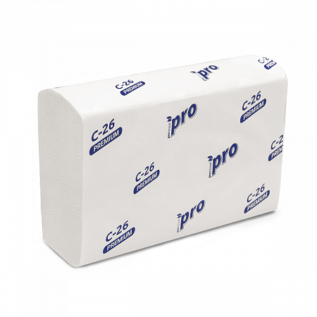 Полотенца бумажные двухслойные 210*75 мм белые Z-сложение в листах